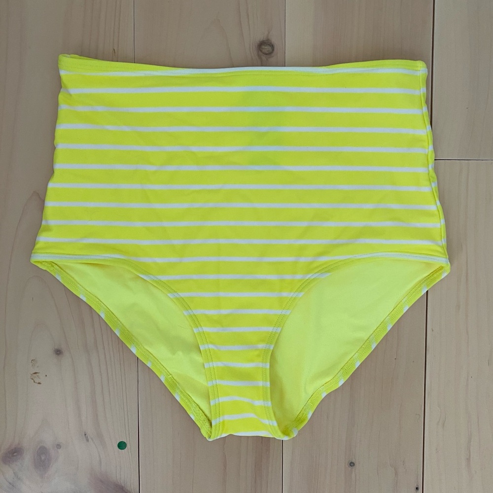 Neon Yellow Aerie Swim Bottoms Size Medium NWT
